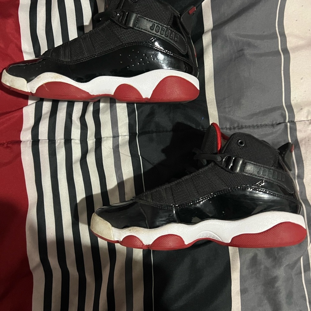 Jordan Six Rings Black and Red Sneakers
